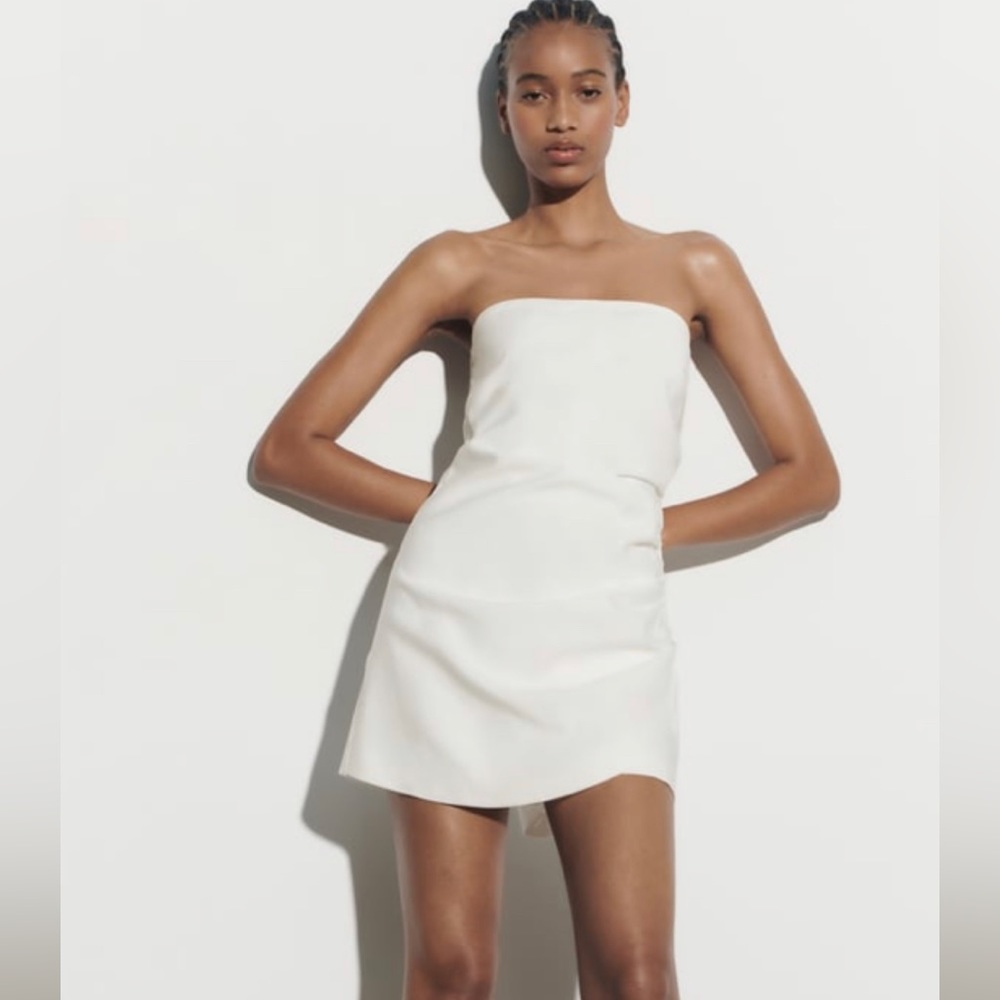 Zara short dress jumpsuit strapless Size S